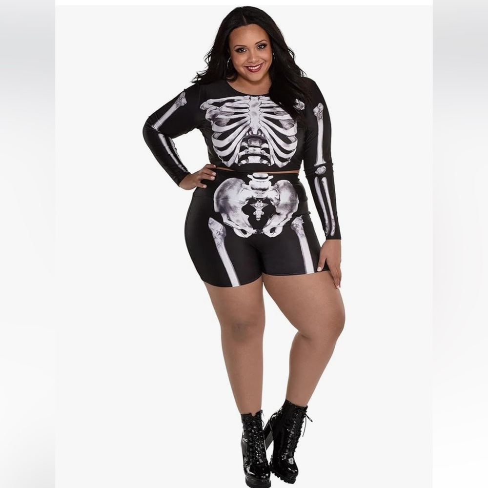 Black and Bone Skeleton Set plus size XXL 18-20 costume
